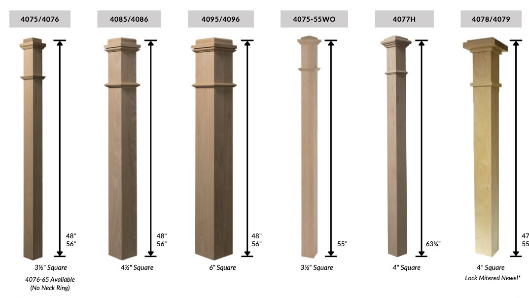 catalog image of additional box newel styles